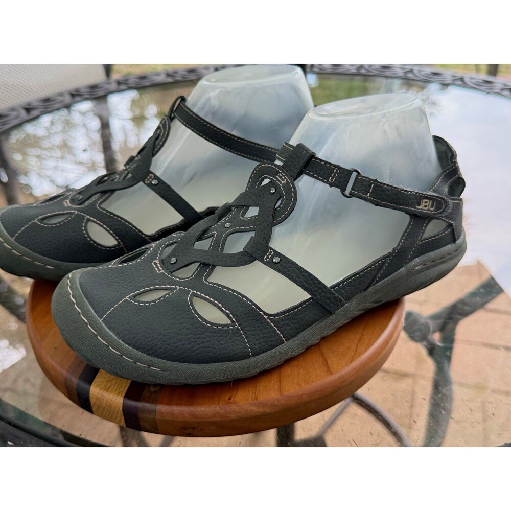 Skechers Women’s 8.5 M Gray Closed Toe Sandals Comfort Walking Mary Jane Shoes